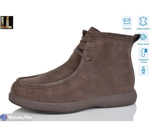 Черевики жіночі на зиму (8 пар р.36-41) коричневий  "Lilin"