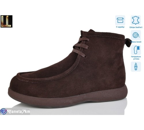 Черевики жіночі на зиму (8 пар р.36-41) коричневий  "Lilin"