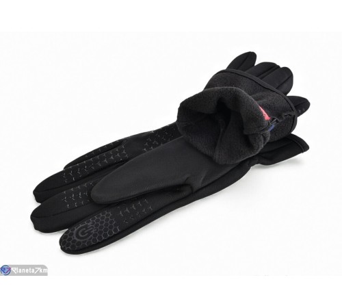 Рукавички дитячі на зиму (12 шт. р.сетка S-L) чорний  "RUBIBAS"