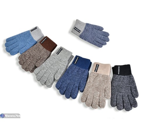 Рукавички дитячі на зиму (12 шт. р.сетка 5-7) мікс  "RUBIBAS"