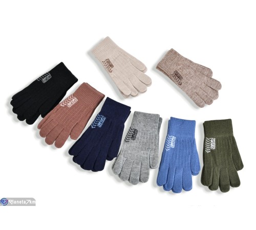 Рукавички дитячі на зиму (12 шт. р.сетка 6-10) мікс  "RUBIBAS"