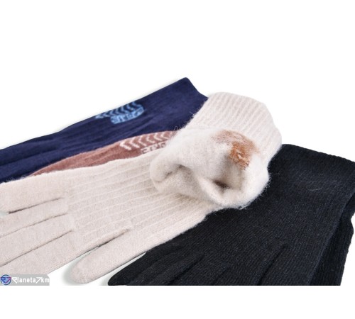 Рукавички дитячі на зиму (12 шт. р.сетка 6-10) мікс  "RUBIBAS"