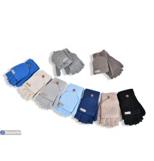 Рукавиці дитячі на зиму (12 шт. р.сетка 9-12) мікс  "RUBIBAS"