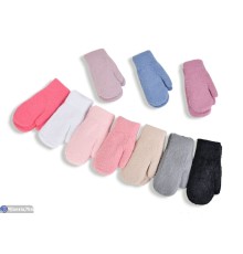 Рукавиці дитячі на зиму (12 шт. р.сетка 7-10) мікс  "RUBIBAS"