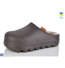 Жіночі сабо на зиму (6 пар р.36-41) коричневий  "LOTTOS"