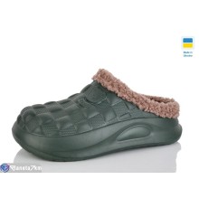 Жіночі сабо на зиму (8 пар р.36-41) хакі  "LOTTOS"