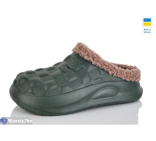 Жіночі сабо на зиму (8 пар р.36-41) хакі  "LOTTOS"