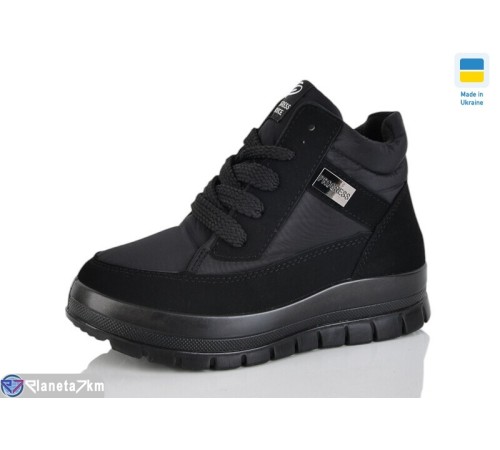 Черевики жіночі на зиму (6 пар р.36-41) чорний  "LOTTOS"