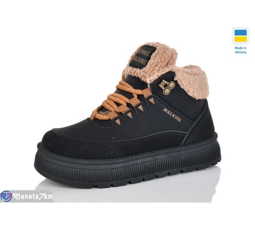 Черевики жіночі на зиму (8 пар р.36-41) чорний  "LOTTOS"