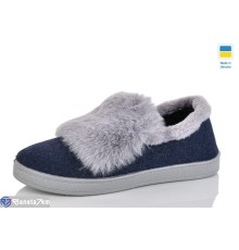 Тапки жіночі на зиму (6 пар р.37-41) синій  "LOTTOS"