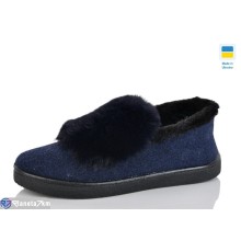 Тапки жіночі на зиму (6 пар р.37-41) синій  "LOTTOS"