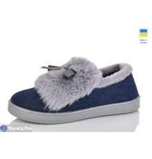 Тапки жіночі на зиму (6 пар р.37-41) синій  "LOTTOS"