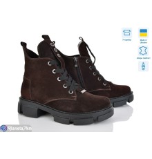 Черевики жіночі на зиму (6 пар р.36-41) коричневий  "LISA"