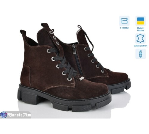 Черевики жіночі на зиму (6 пар р.36-41) коричневий  "LISA"