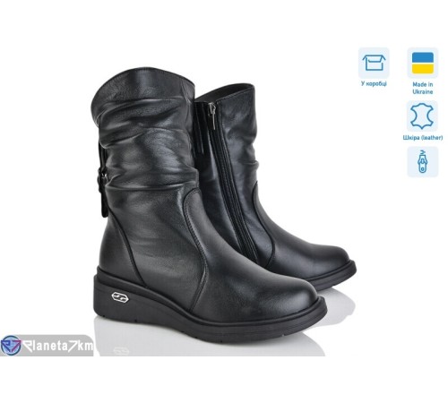 Черевики жіночі на зиму (6 пар р.37-42) чорний  "LISA"