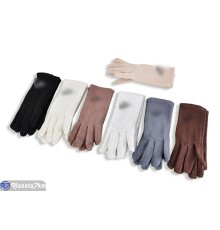 Рукавички жіночі на зиму (12 шт. р.сетка 6,5-8,5) мікс  "RUBIBAS"