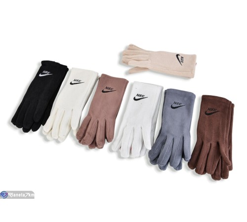 Рукавички жіночі на зиму (12 шт. р.сетка 6,5-8,5) мікс  "RUBIBAS"