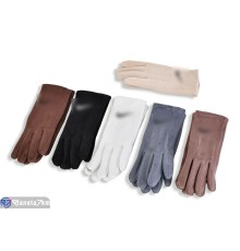 Рукавички жіночі на зиму (12 шт. р.сетка 6,5-8,5) мікс  "RUBIBAS"