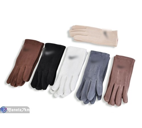 Рукавички жіночі на зиму (12 шт. р.сетка 6,5-8,5) мікс  "RUBIBAS"