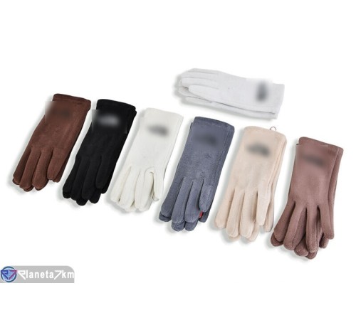 Рукавички жіночі на зиму (12 шт. р.сетка 6,5-8,5) мікс  "RUBIBAS"