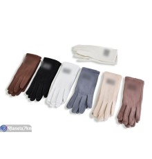 Рукавички жіночі на зиму (12 шт. р.сетка 6,5-8,5) мікс  "RUBIBAS"