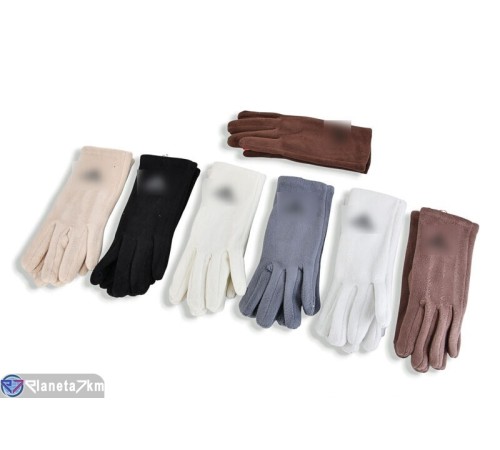 Рукавички жіночі на зиму (12 шт. р.сетка 6,5-8,5) мікс  "RUBIBAS"