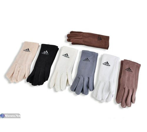 Рукавички жіночі на зиму (12 шт. р.сетка 6,5-8,5) мікс  "RUBIBAS"