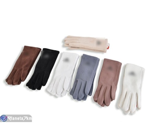 Рукавички жіночі на зиму (12 шт. р.сетка 6,5-8,5) мікс  "RUBIBAS"