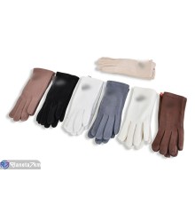 Рукавички жіночі на зиму (12 шт. р.сетка 6,5-8,5) мікс  "RUBIBAS"