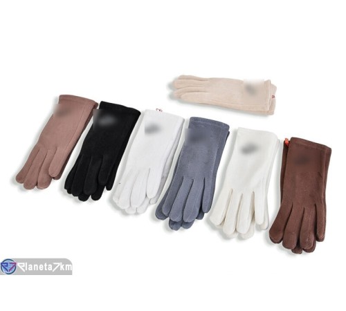 Рукавички жіночі на зиму (12 шт. р.сетка 6,5-8,5) мікс  "RUBIBAS"