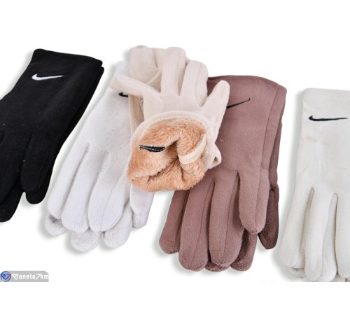 Рукавички жіночі на зиму (12 шт. р.сетка 6,5-8,5) мікс  "RUBIBAS"