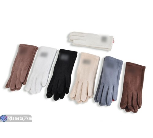 Рукавички жіночі на зиму (12 шт. р.сетка 6,5-8,5) мікс  "RUBIBAS"