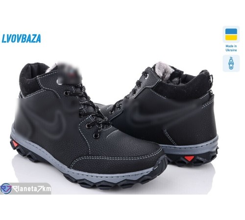 Черевики чоловічі на зиму (8 пар р.40-45) чорний  "LEOBAZA"