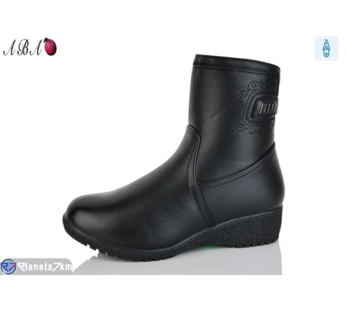 Черевики жіночі на зиму (8 пар р.37-42) чорний  "Aba"