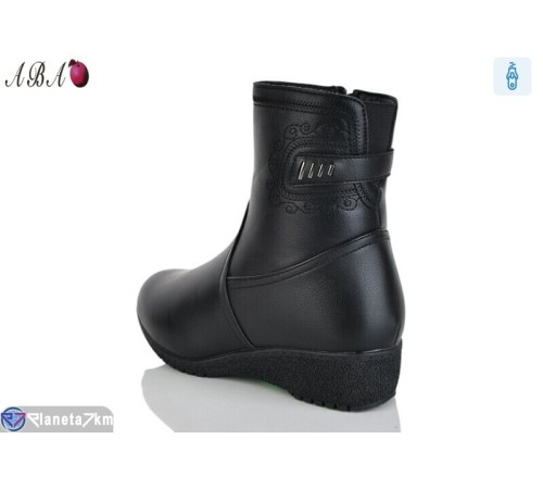 Черевики жіночі на зиму (8 пар р.37-42) чорний  "Aba"