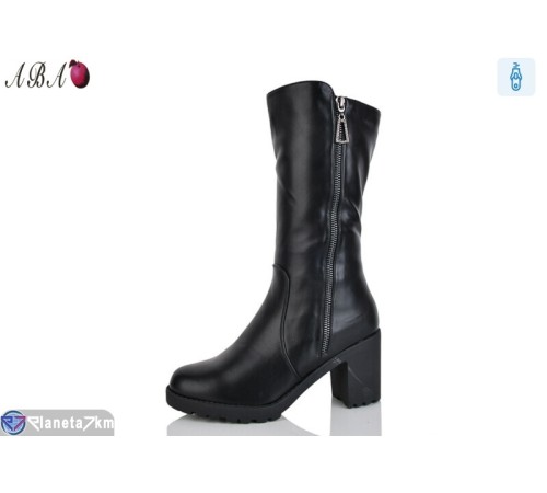 Чоботи жіночі на зиму (6 пар р.36-41) чорний  "Aba"