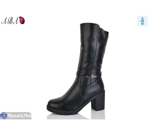 Чоботи жіночі на зиму (6 пар р.36-41) чорний  "Aba"