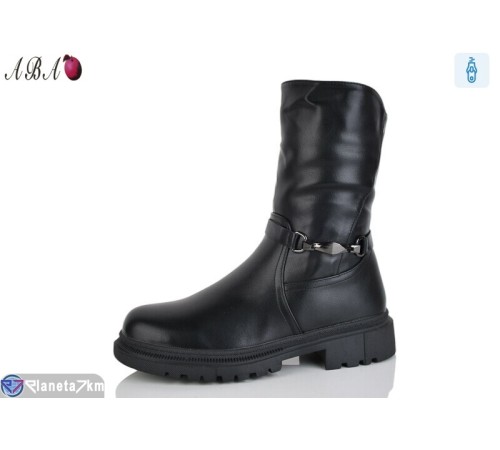 Черевики жіночі на зиму (6 пар р.36-41) чорний  "Aba"