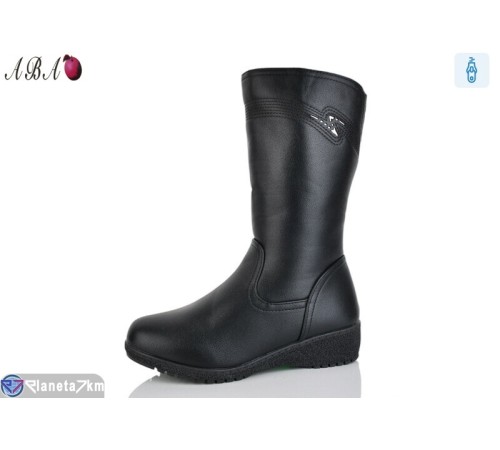 Чоботи жіночі на зиму (8 пар р.37-42) чорний  "Aba"