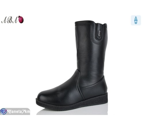 Чоботи жіночі на зиму (6 пар р.41-43) чорний  "Aba"