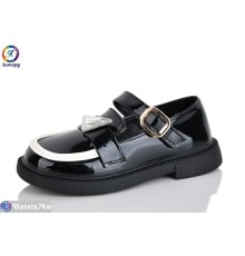 Дитячі туфлі на весну/осінь (8 пар р.26-30) чорний  "Леопард"