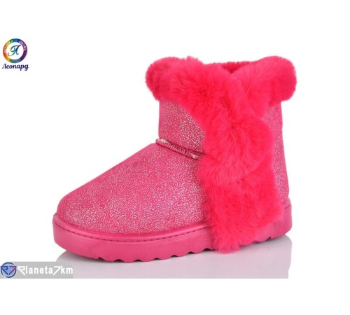 Дитячі Уггі на зиму (7 пар р.33-35) рожевий  "Леопард"