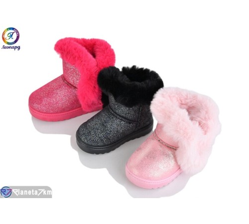 Дитячі Уггі на зиму (8 пар р.26-30) мікс  "Леопард"