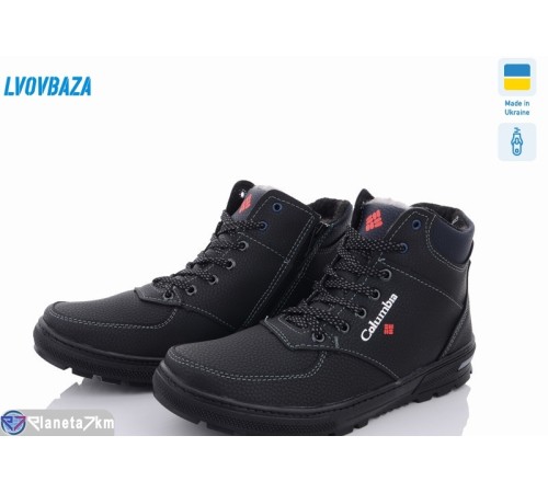 Черевики чоловічі на зиму (8 пар р.40-45) чорний  "LEOBAZA"