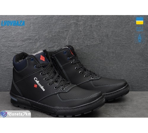 Черевики чоловічі на зиму (8 пар р.40-45) чорний  "LEOBAZA"