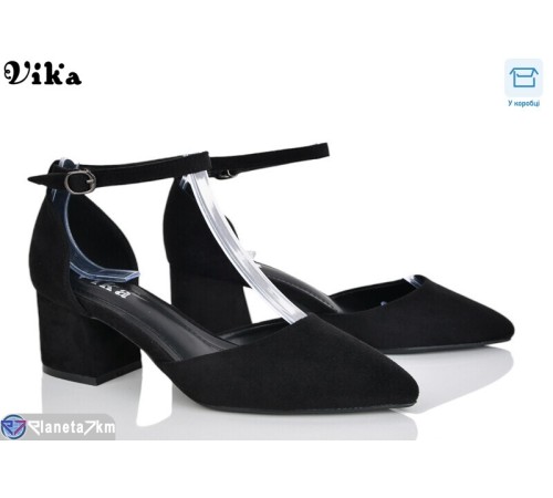 Туфлі жіночі на весну/осінь (6 пар р.36-40) чорний  "Vika"