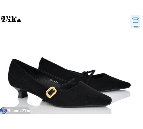 Туфлі жіночі на весну/осінь (6 пар р.36-40) чорний  "Vika"
