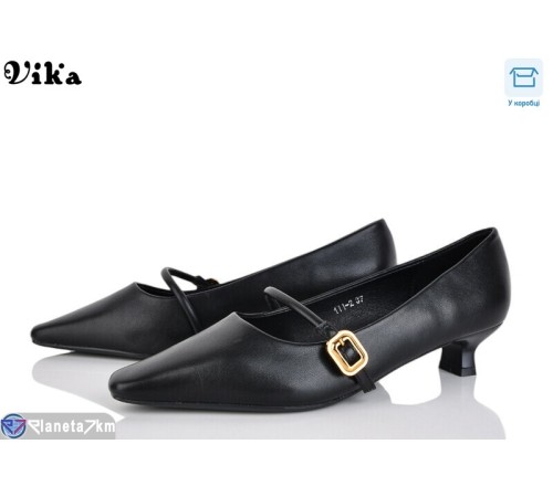 Туфлі жіночі на весну/осінь (6 пар р.36-40) чорний  "Vika"
