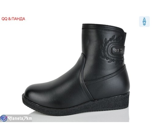 Черевики жіночі на зиму (8 пар р.37-42) чорний  "QQ&Панда"