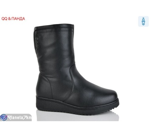 Черевики жіночі на зиму (8 пар р.37-42) чорний  "QQ&Панда"